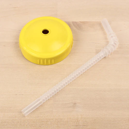Re-Play Recycled Cup Lid & Straw Set - Yellow