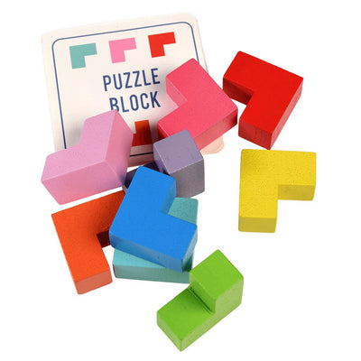 Wooden 3D Puzzle in a Tin