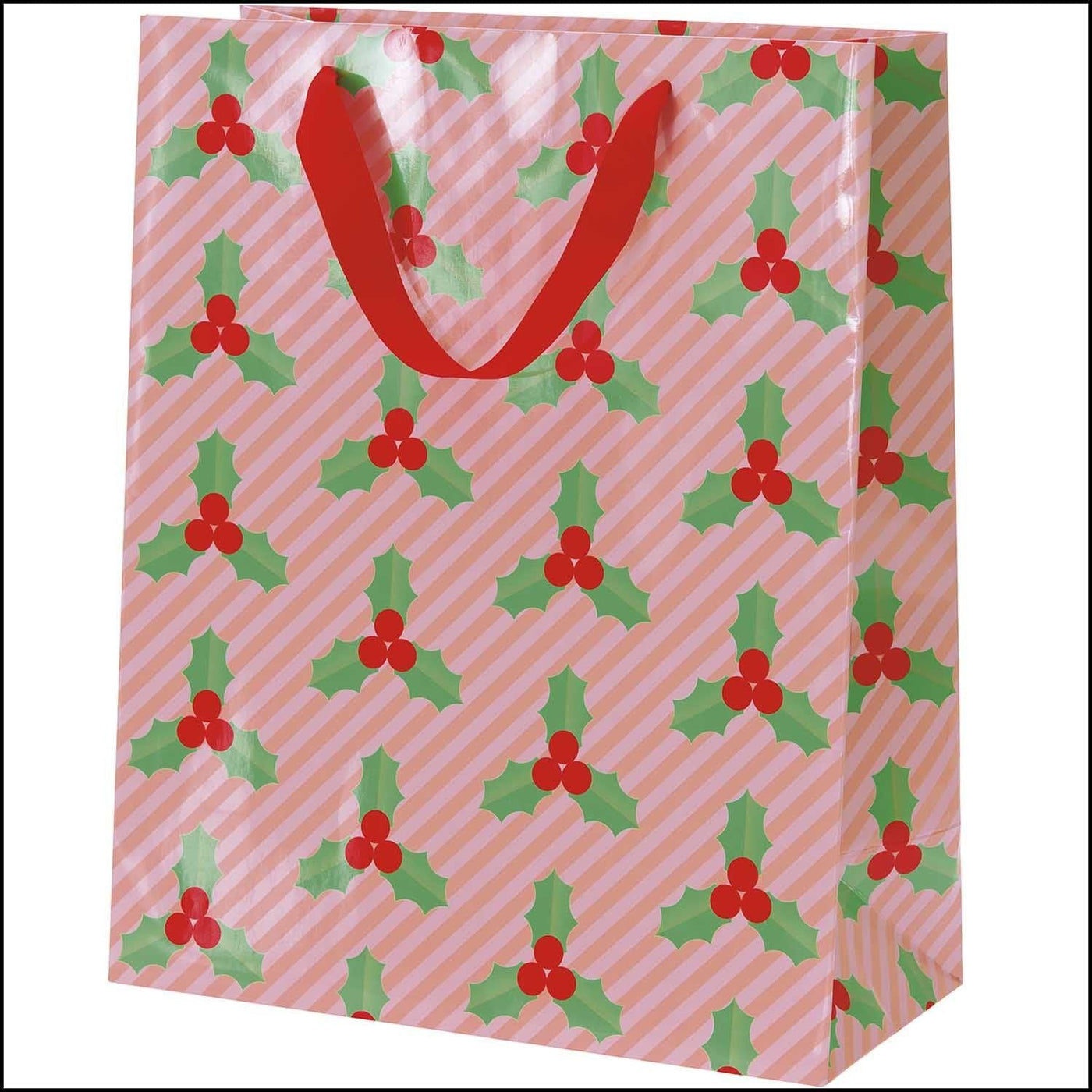 Christmas Gift Bag - Holly 26 x 32 x 12 cm
