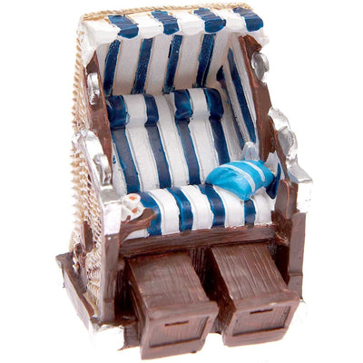 Decorative Beach Chair for Crafts - 6.5cm - Blue & White