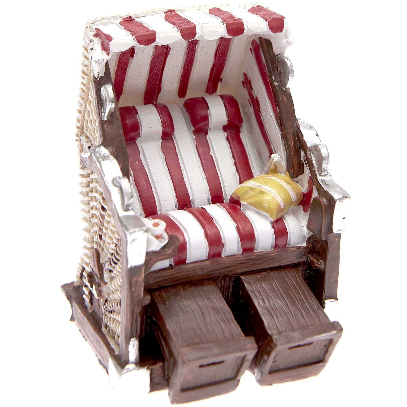 Decorative Beach Chair for Crafts - 6.5cm - Red & White