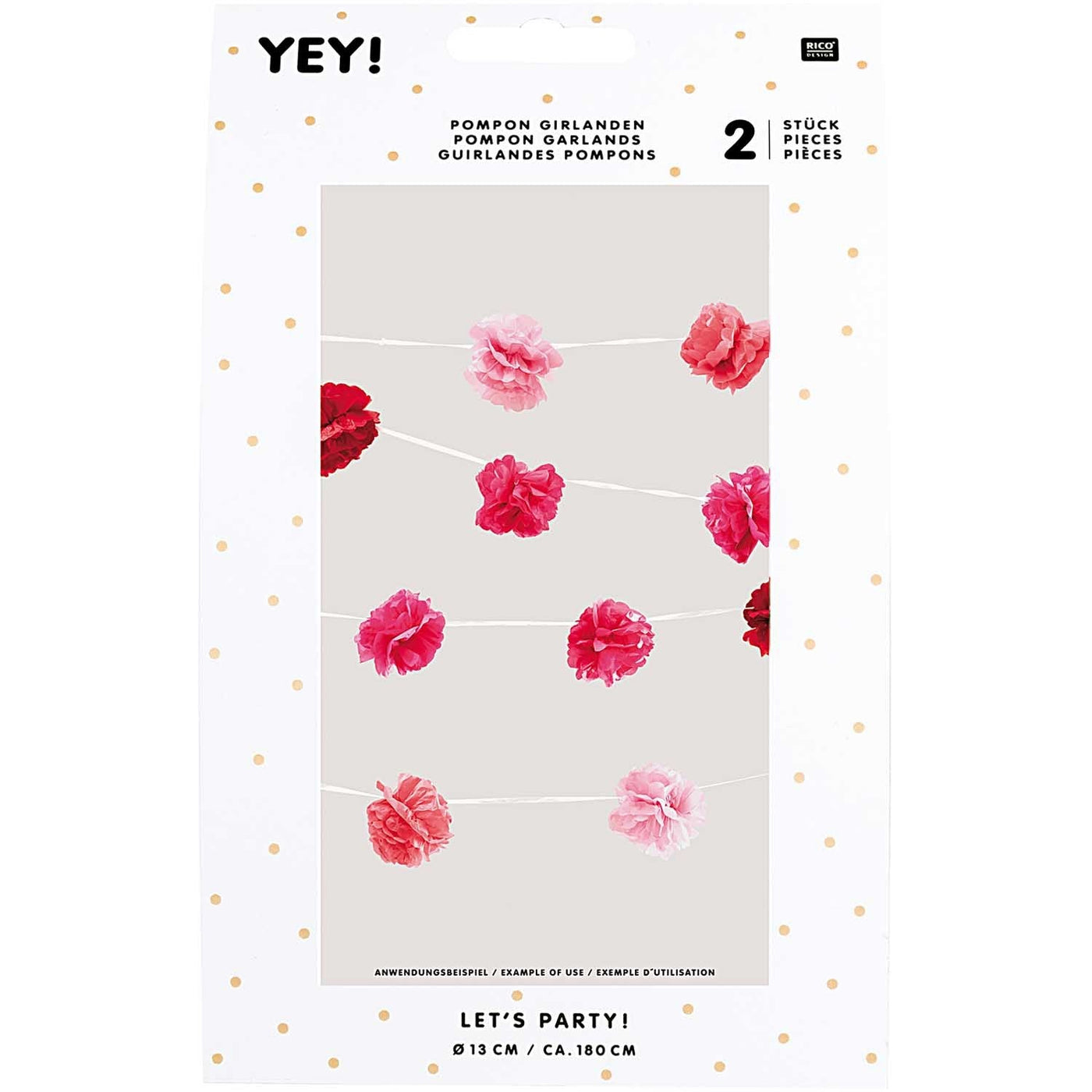 Decorative Garland Kit - Tissue Paper Pompons - Pink