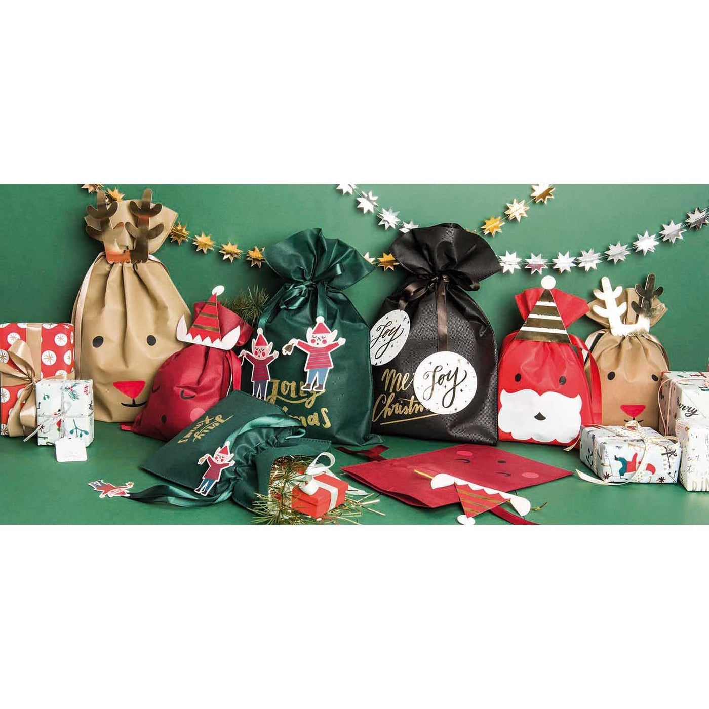 Gift Bag - Small - Jolly Merry Christmas - 20x30cm