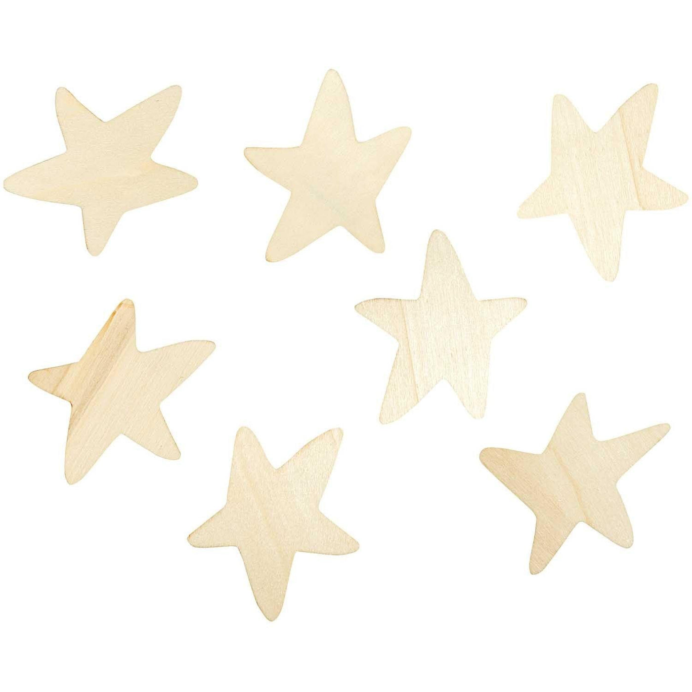 Wooden Decorative Shapes - Stars