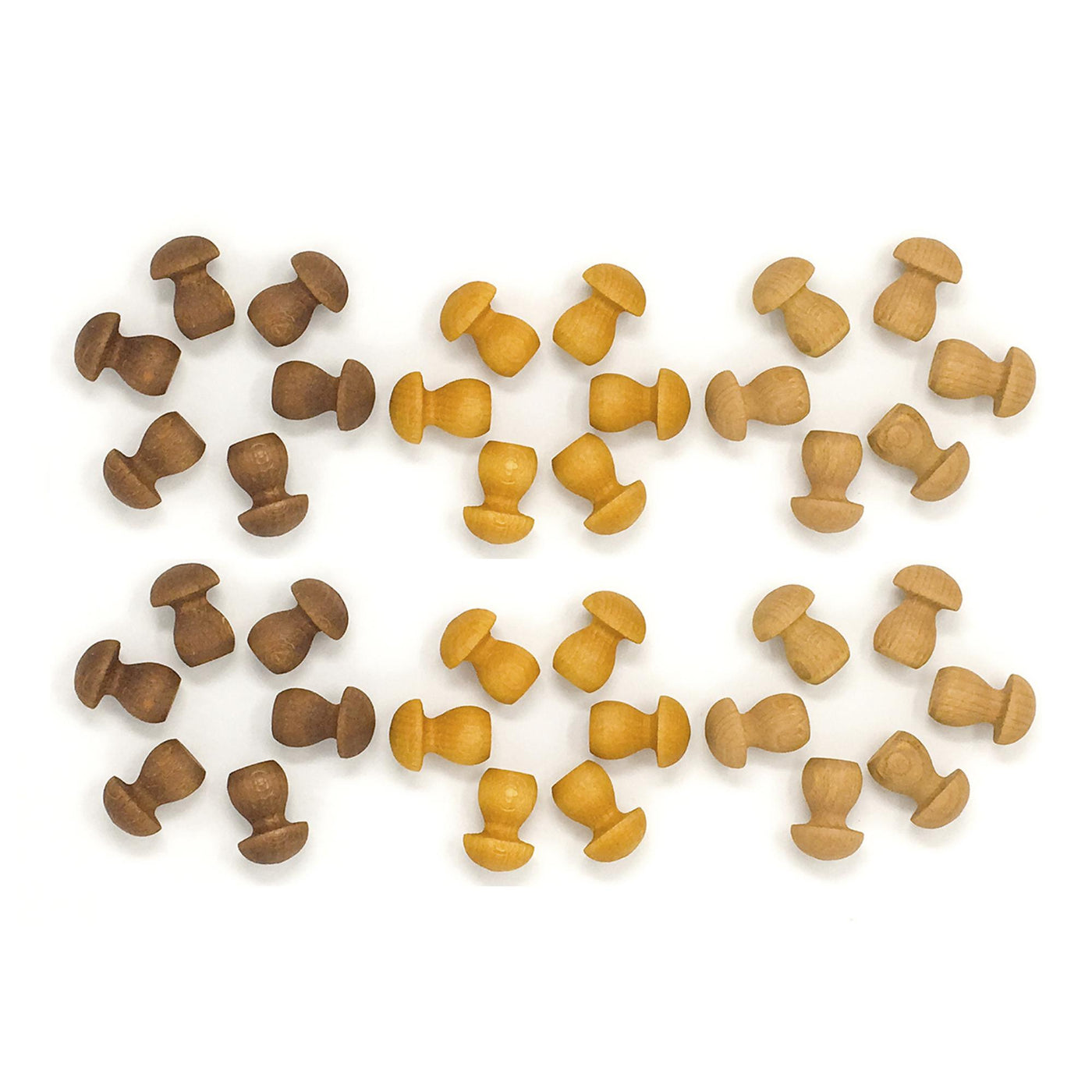 Grapat Brown Little Mushrooms Loose Parts Mandala Pieces