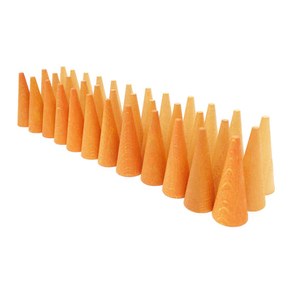 Orange Cones Loose Parts Mandala Pieces