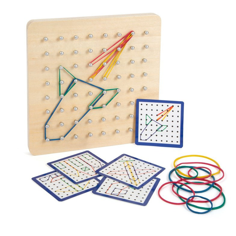 Wooden Geoboard Learning Game