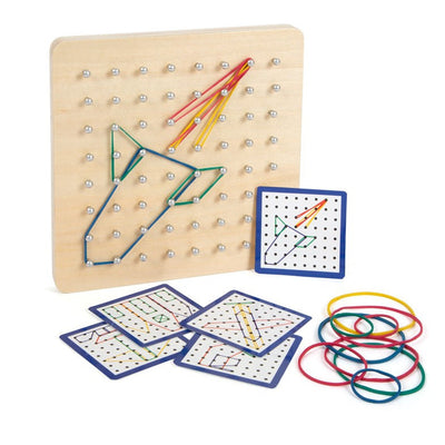 Wooden Geoboard Learning Game
