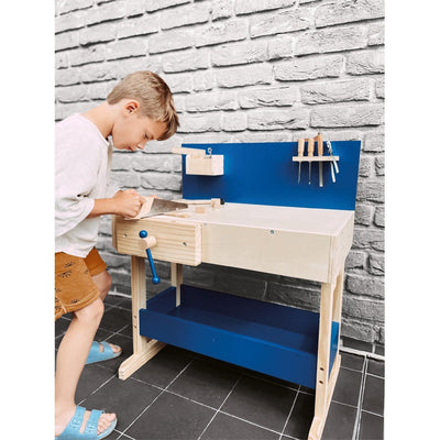 Workbench for Children - Blue with Accessories