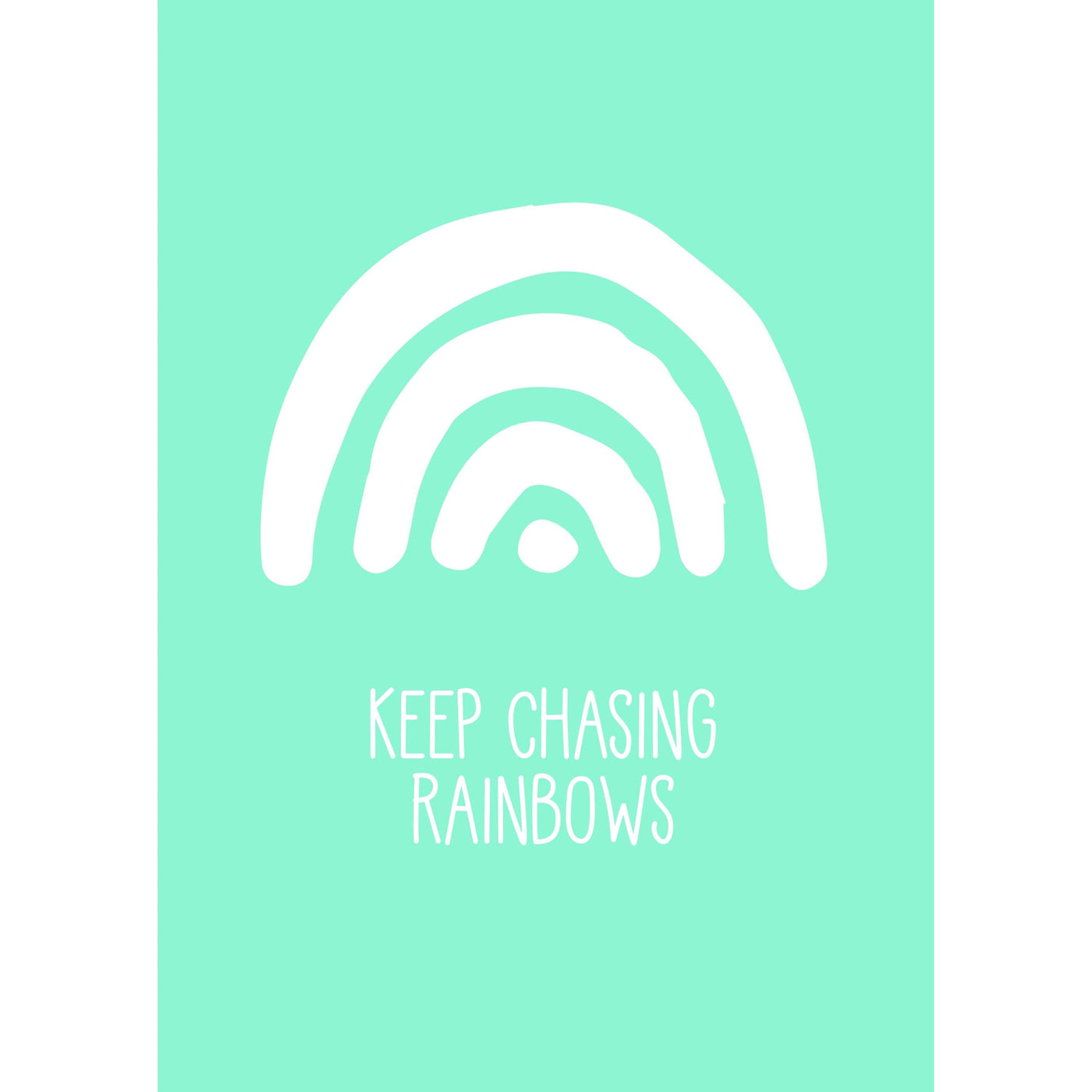 Snuz 'Keep Chasing Rainbows' Nursery Print - Blue