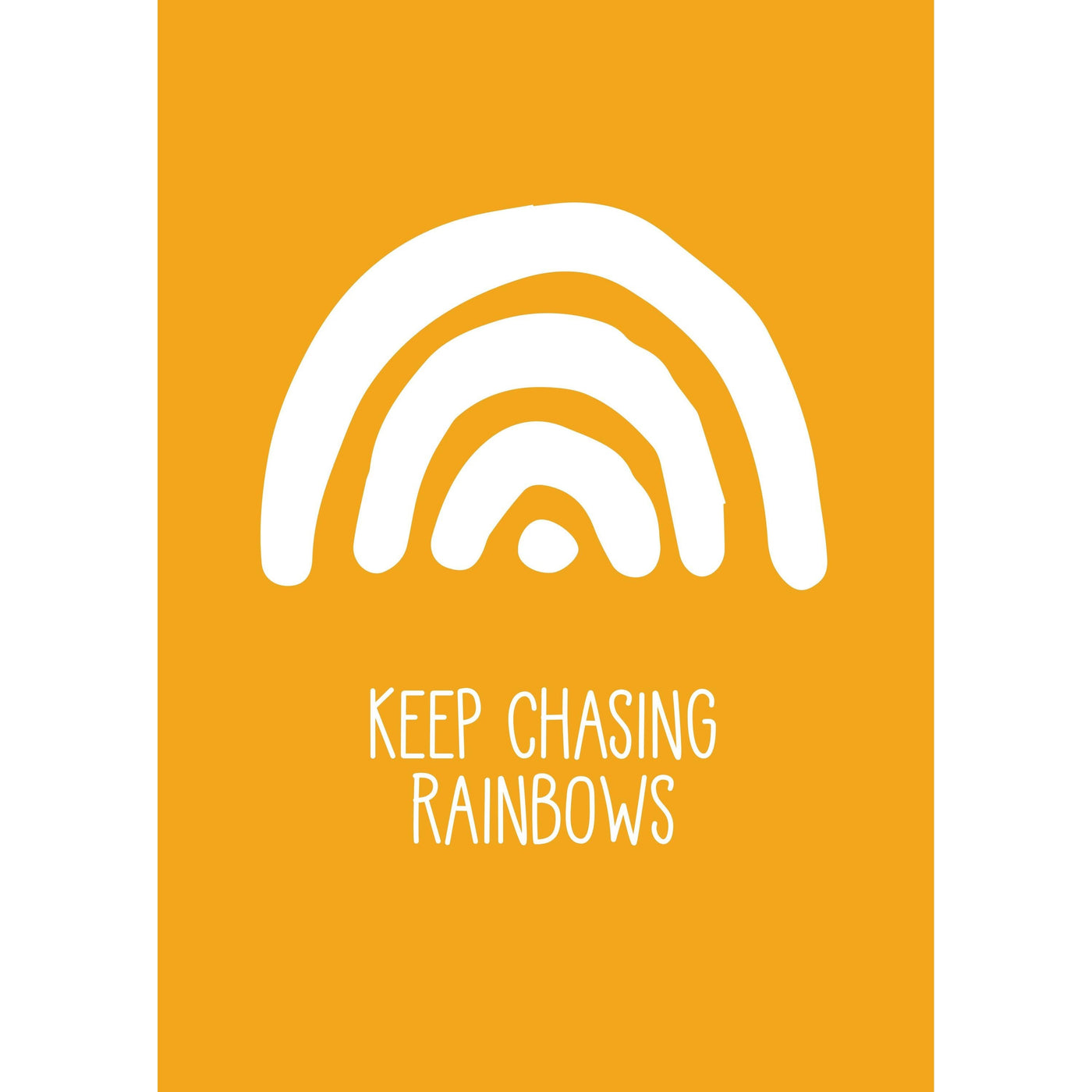 Snuz 'Keep Chasing Rainbows' Nursery Print - Coral