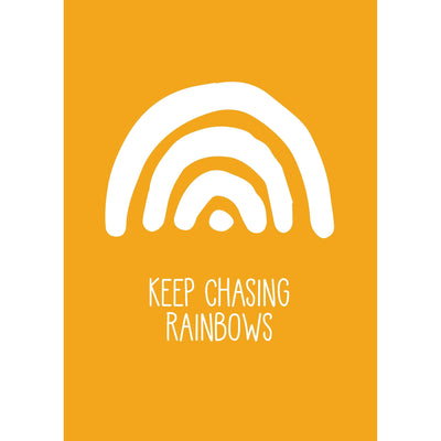 Snuz 'Keep Chasing Rainbows' Nursery Print - Coral