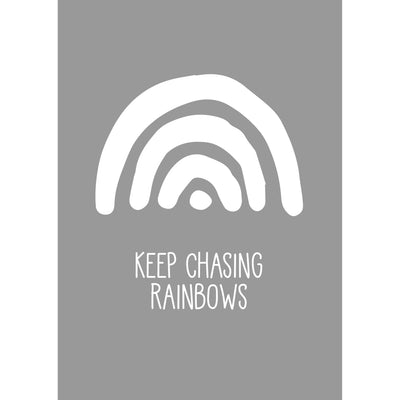 Snuz 'Keep Chasing Rainbows' Nursery Print - Grey