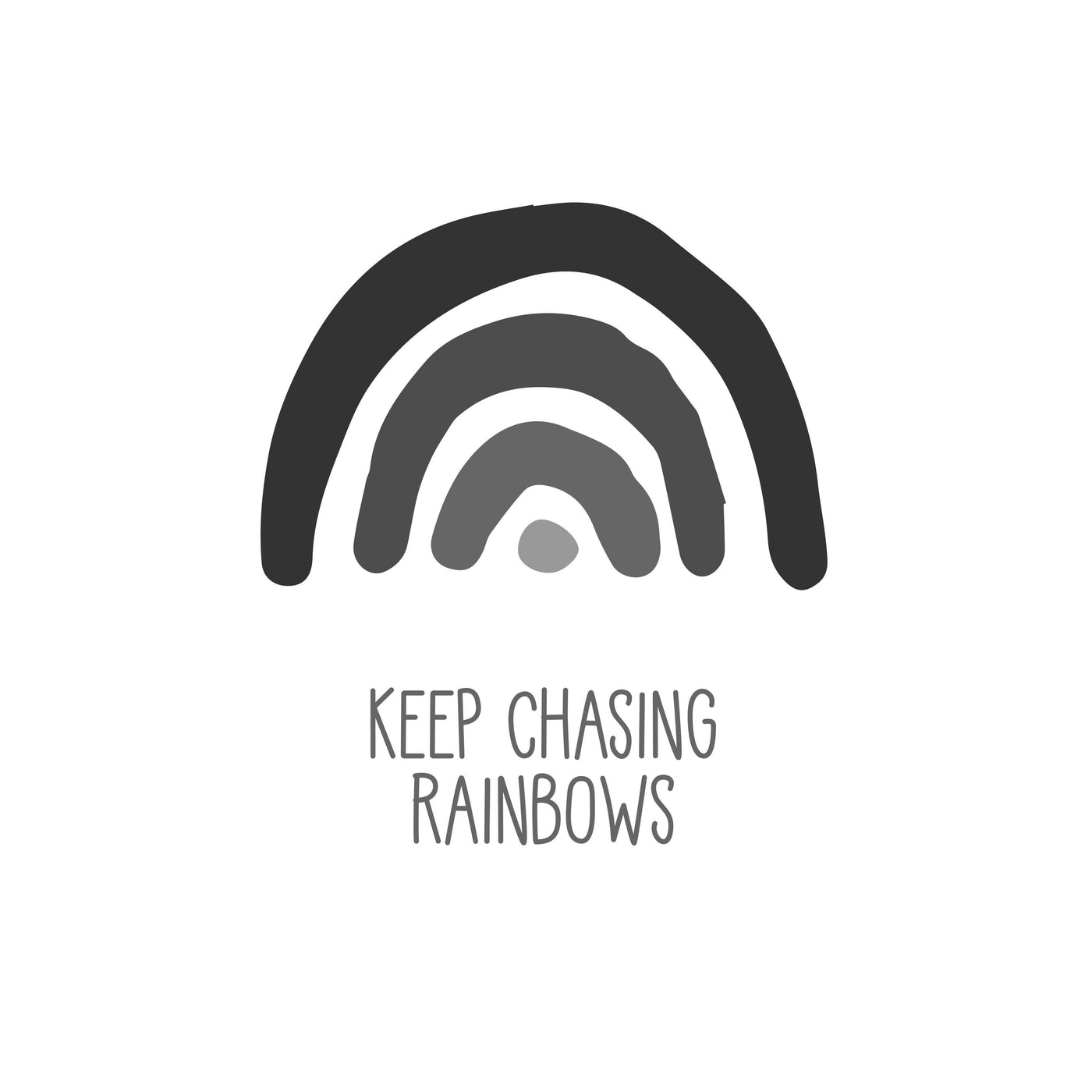 Snuz 'Keep Chasing Rainbows' Nursery Print - Monochrome