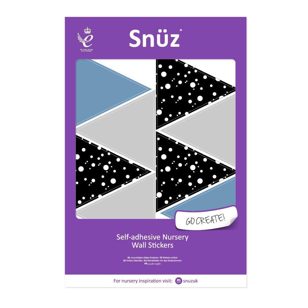 Snuz Nursery Wall Stickers - Blue Geometric Triangles (32pc)