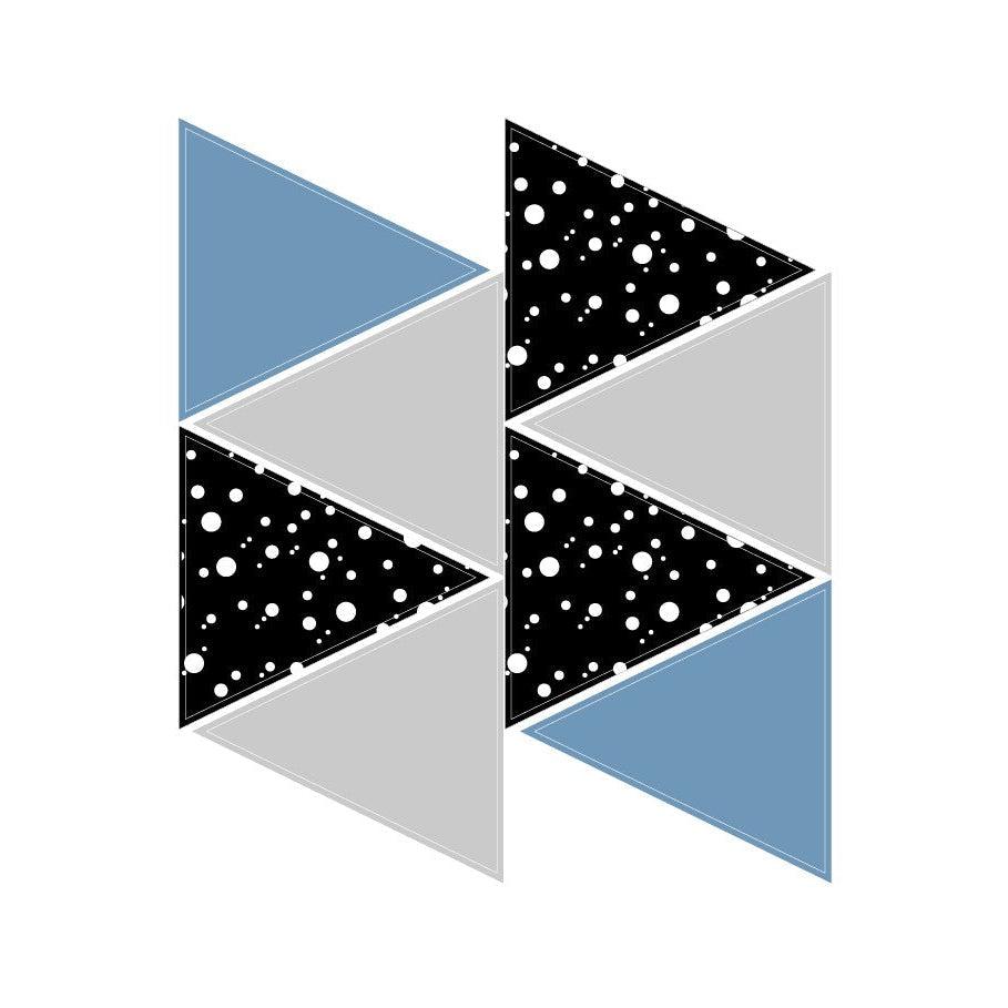 Snuz Nursery Wall Stickers - Blue Geometric Triangles (32pc)