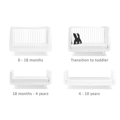 Snuzkot Skandi 3Pc Nursery Furniture Set - White