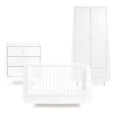 Snuzkot Skandi 3Pc Nursery Furniture Set - White