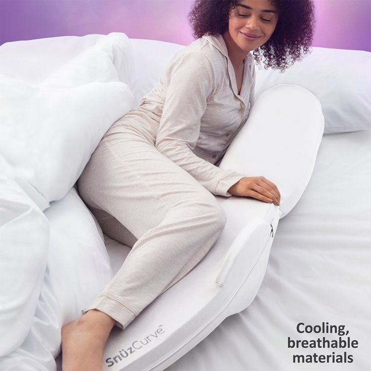 Snuzcurve Pregnancy Pillow - White-Pregnancy Pillow-Snuz-Yes Bebe