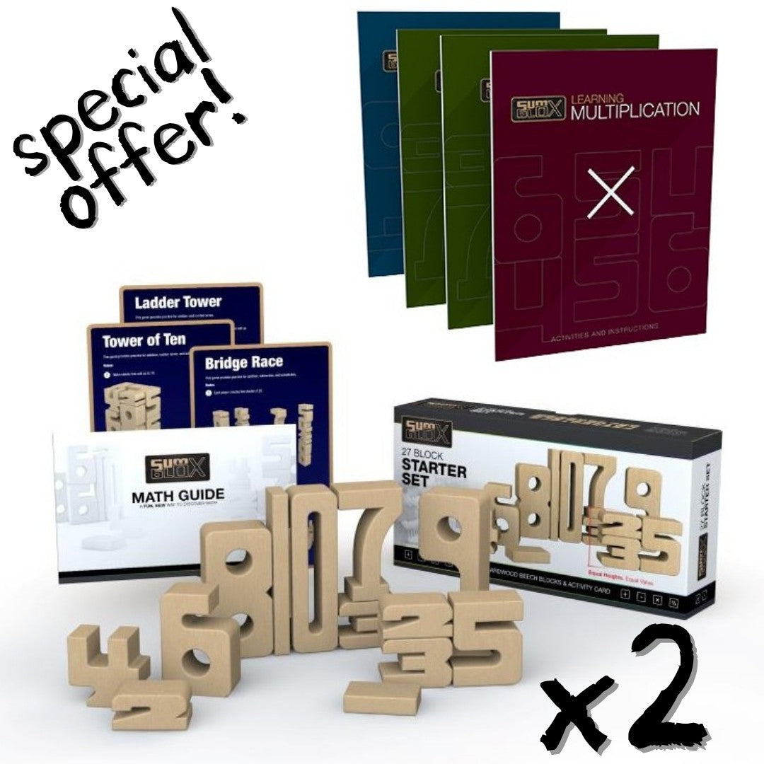SumBlox Building Blocks Bundle - Two Starter Sets + FREE Books