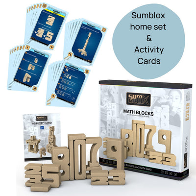 SumBlox Home Set & Early Childhood Activity Cards (80 Cards)