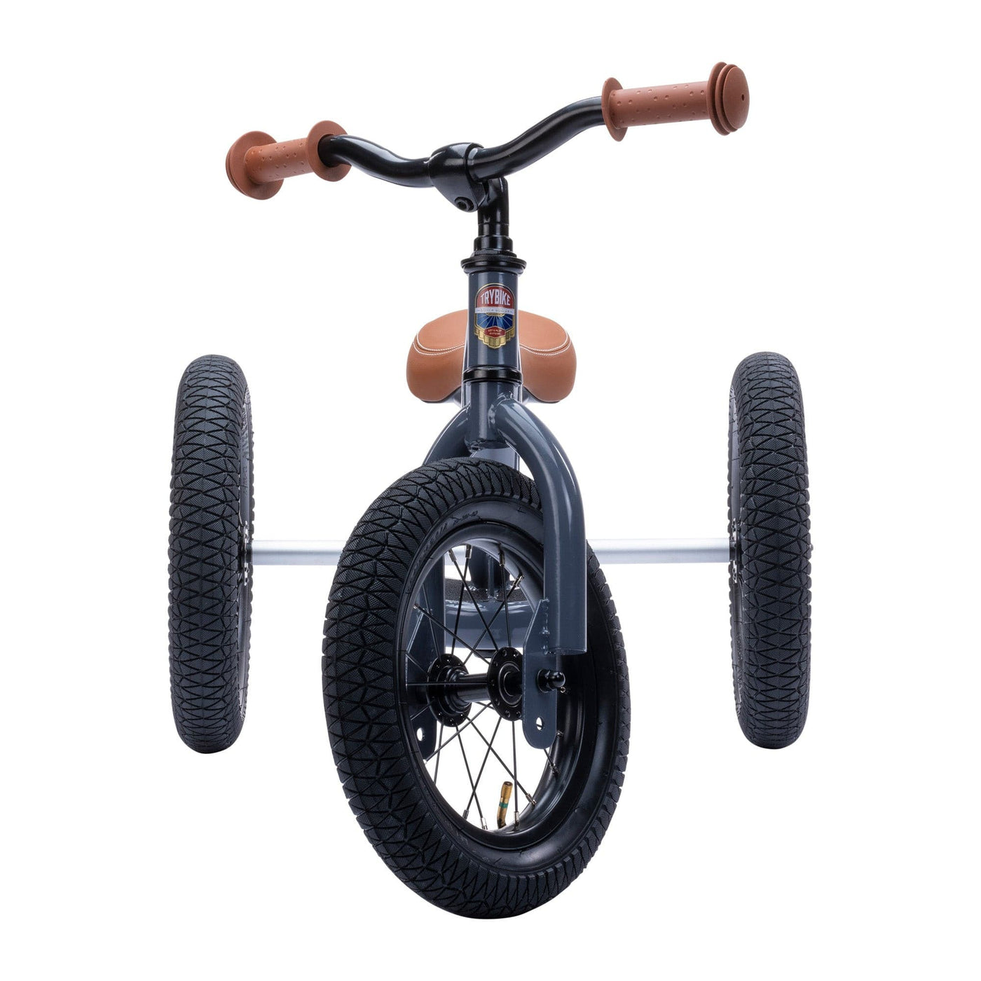 Steel 2-in-1 Balance Bike/Trike - Grey-Balance Bikes, Trikes, and Ride-On Cars-Trybike-Yes Bebe