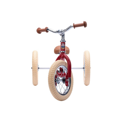 Steel 2-in-1 Balance Bike/Trike - Vintage Red-Balance Bikes, Trikes, and Ride-On Cars-Trybike-Yes Bebe