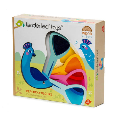 Tender Leaf Toys Peacock Colours - A learning Colour Game
