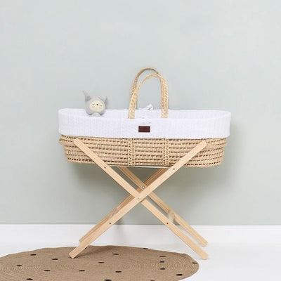 Moses Basket And Stand Bundle - White