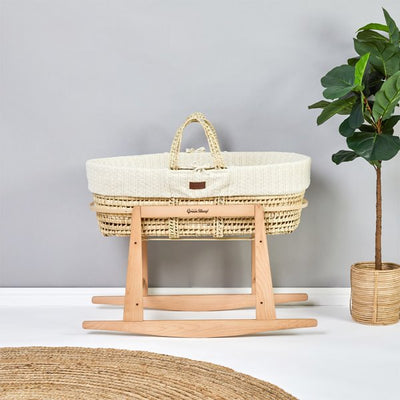 Moses Basket & Rocking Stand Bundle - Linen