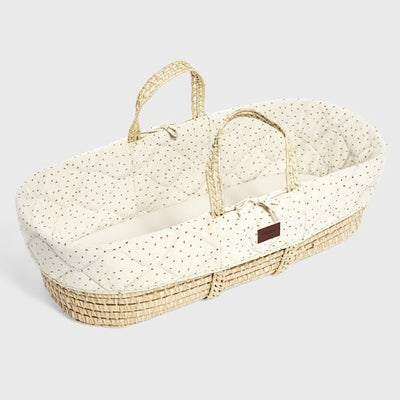 Moses Basket & Rocking Stand Bundle - Printed Linen