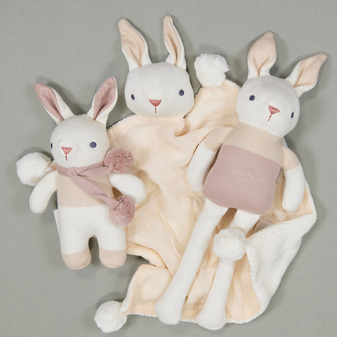 Baby Comforter, Rattle & Doll Bundle in Cream