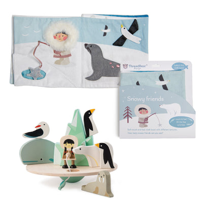 Balancing Polar Toy & Snowy Activity Book Bundle