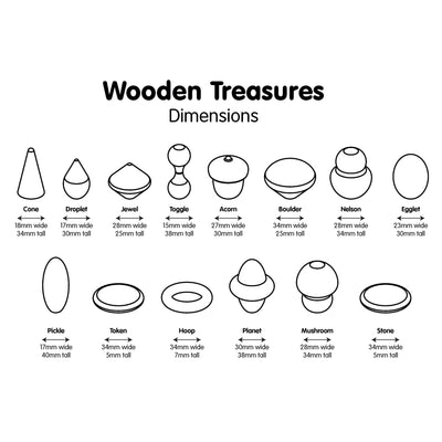 TickIT Wooden Treasures Rainbow Taster Set
