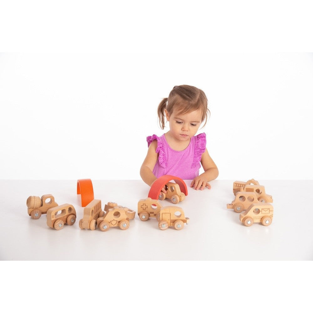 TickIT Natural Wooden Adventure Vehicles - Pack of 3