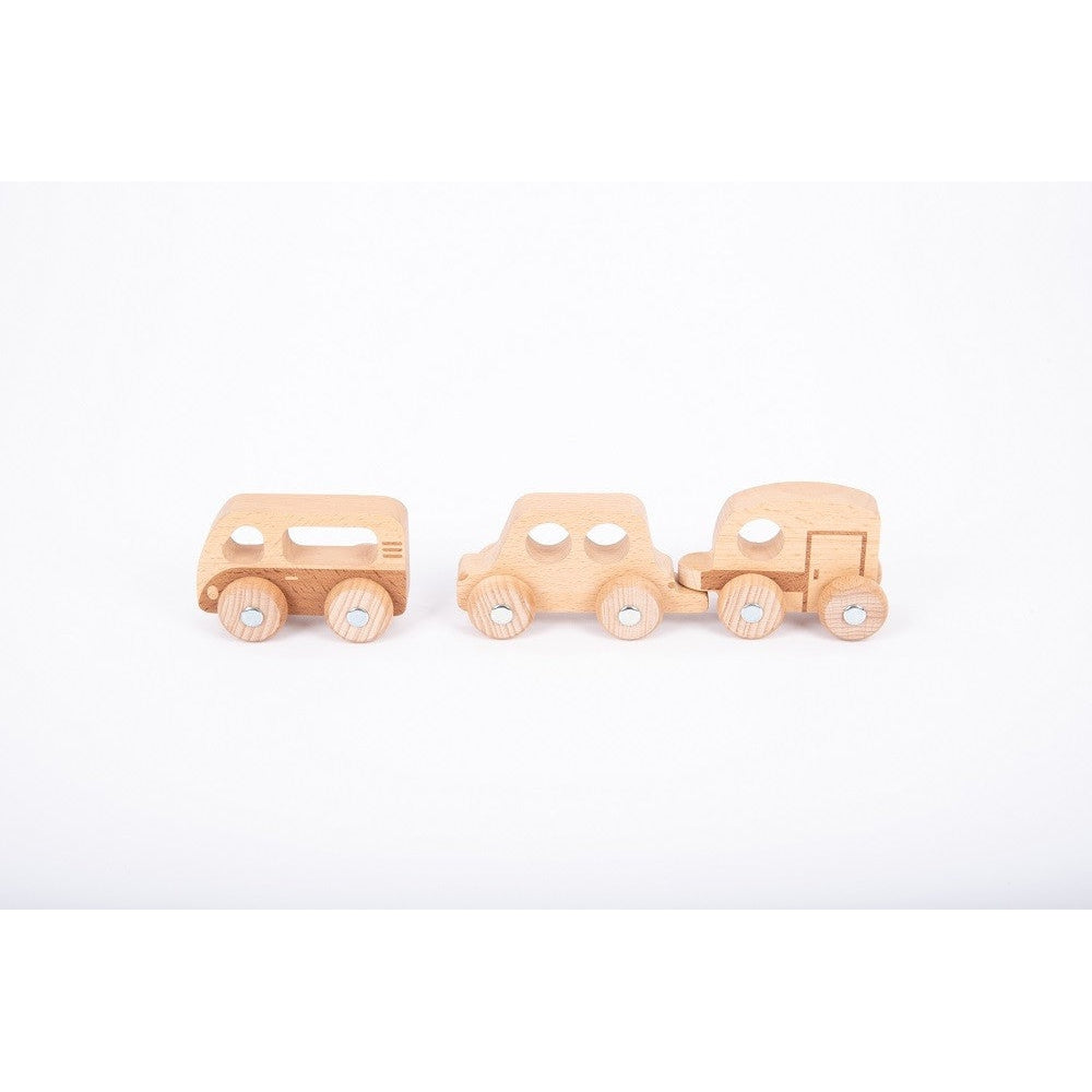 TickIT Natural Wooden Adventure Vehicles - Pack of 3