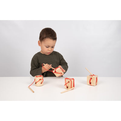 TickiT Wooden Lacing Shapes - Pack of 4