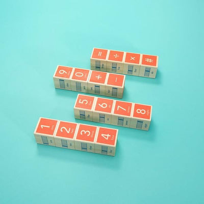Uncle Goose Wooden Blocks - Braille Math Blocks