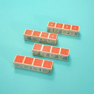 Uncle Goose Wooden Blocks - Braille Math Blocks