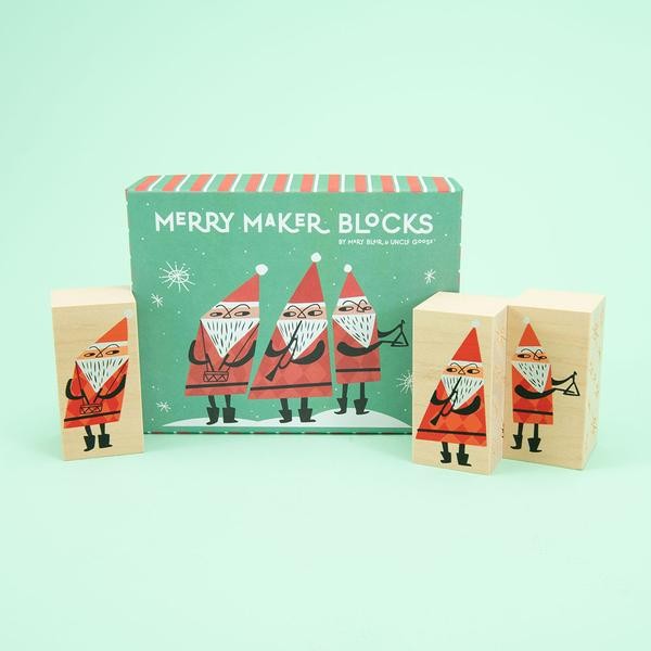 Uncle Goose Wooden Blocks - Merry Makers - Christmas Themed Blocks
