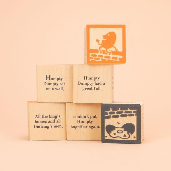 Uncle Goose Wooden Blocks - Nursery Rhyme 9 Block Set