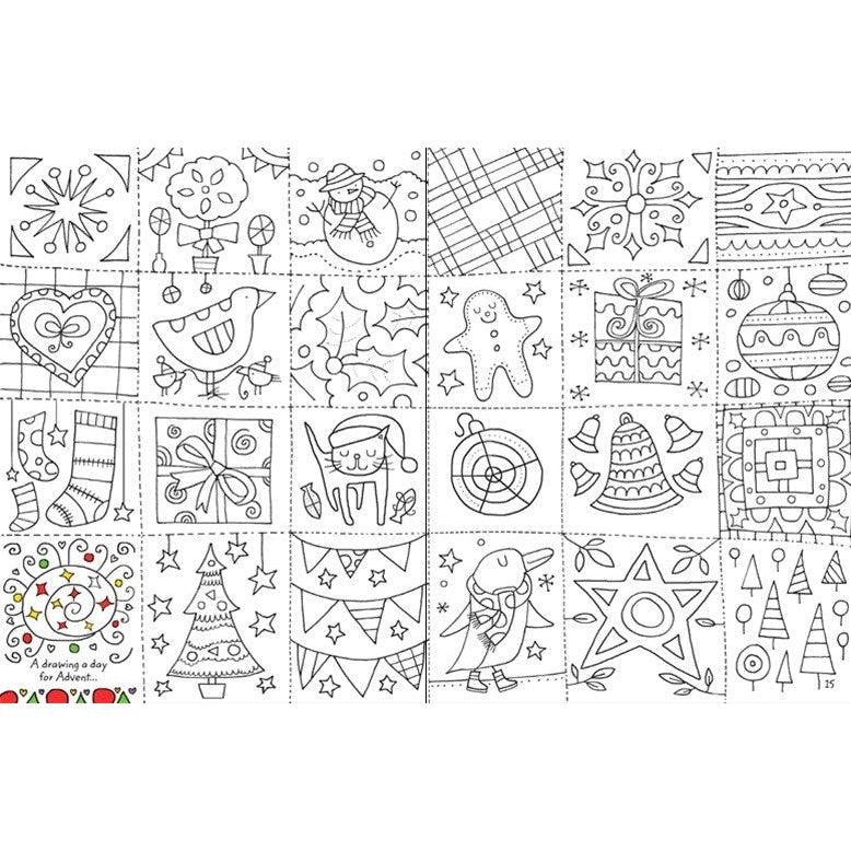 Colouring Book Christmas With Rub-Down Transfers - Kirsteen Robson