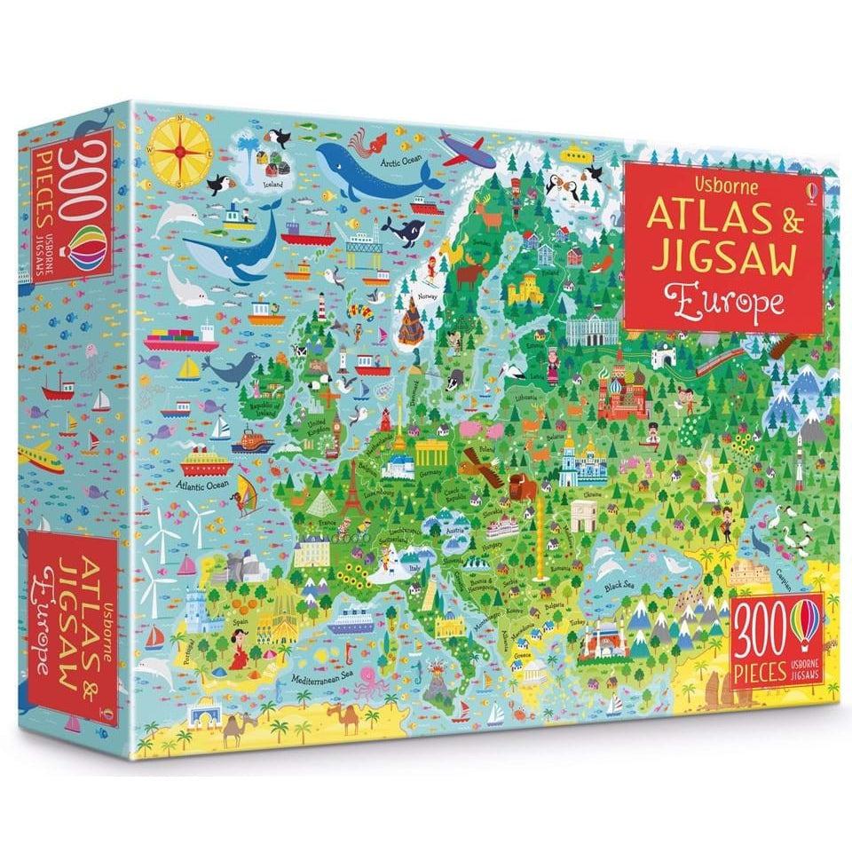 Europe Atlas And Jigsaw - 300 Pieces