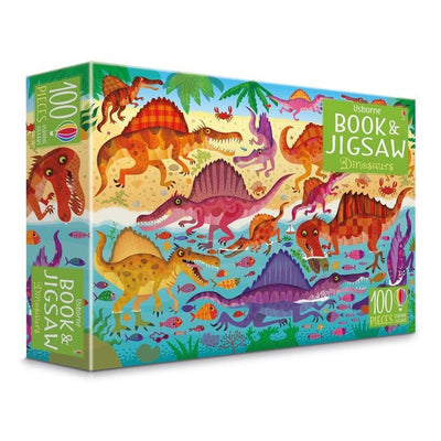 Jigsaw With A Book Dinosaurs 100 Pieces