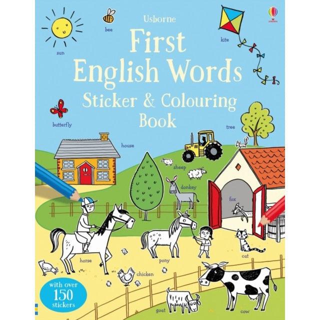 First English Words Sticker And Colouring Book