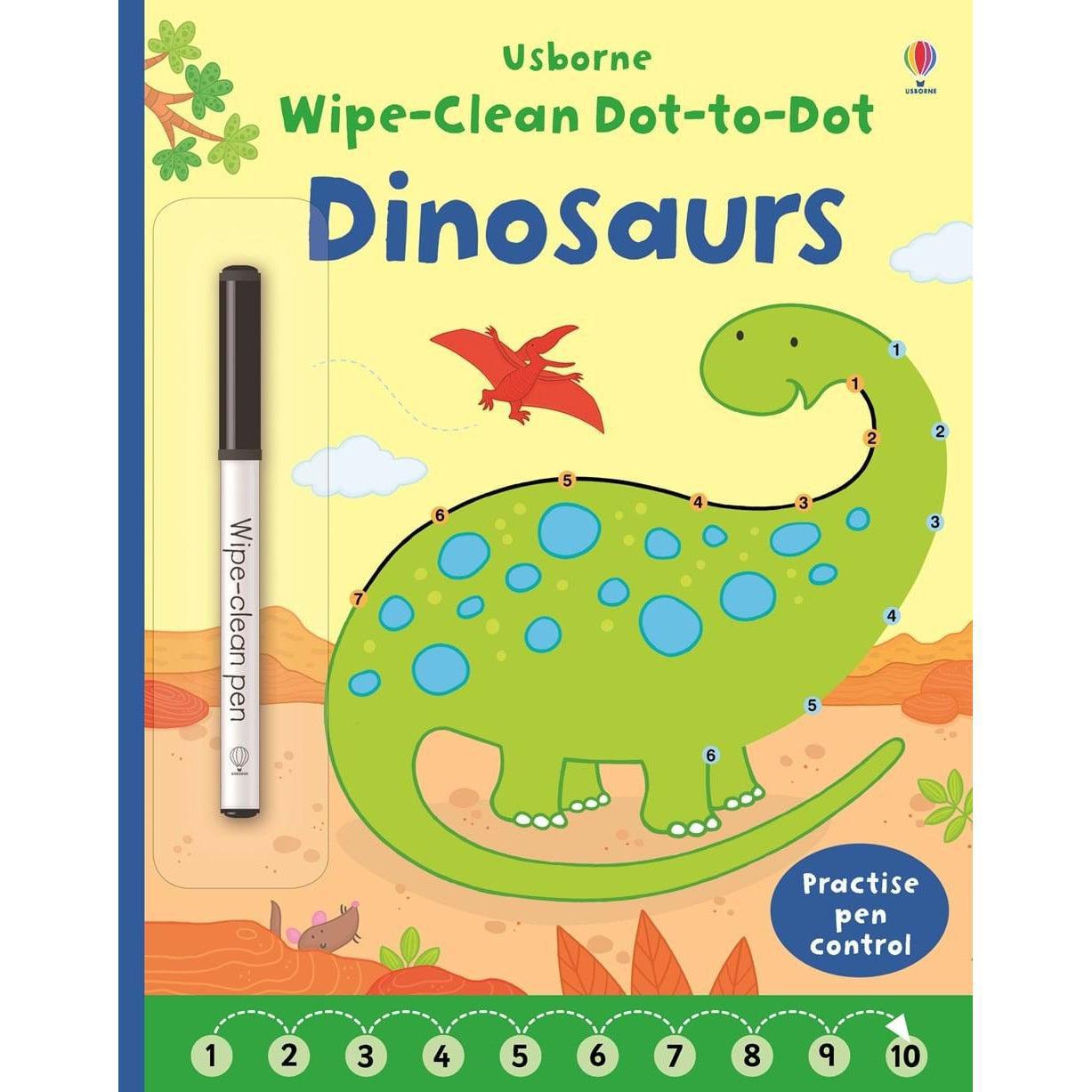 Wipe-Clean Dot-To-Dot Dinosaurs