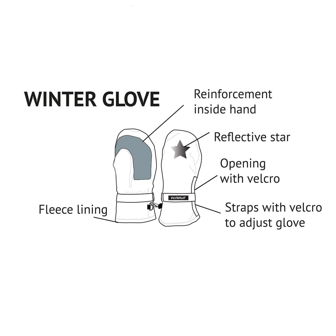 VillerValla Winter Glove - Multistripe - Paris (1-2 years)