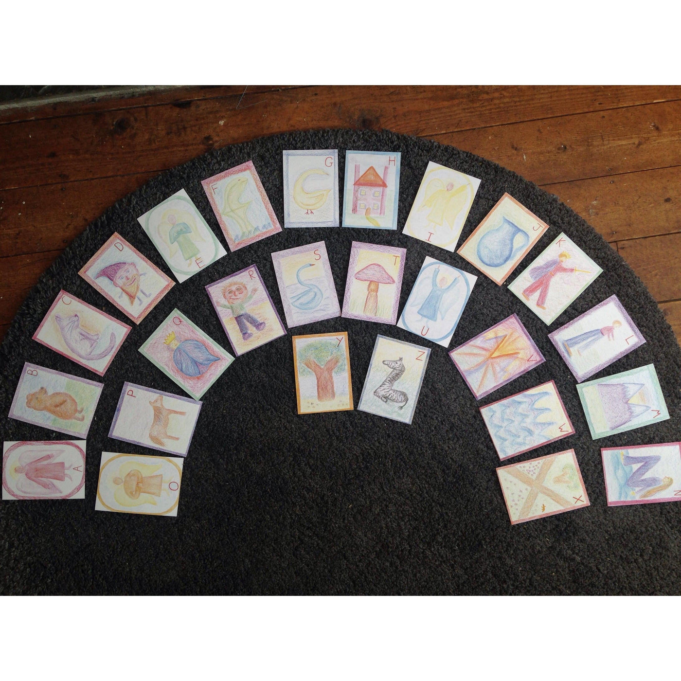 Set of Waldorf Steiner Alphabet Cards