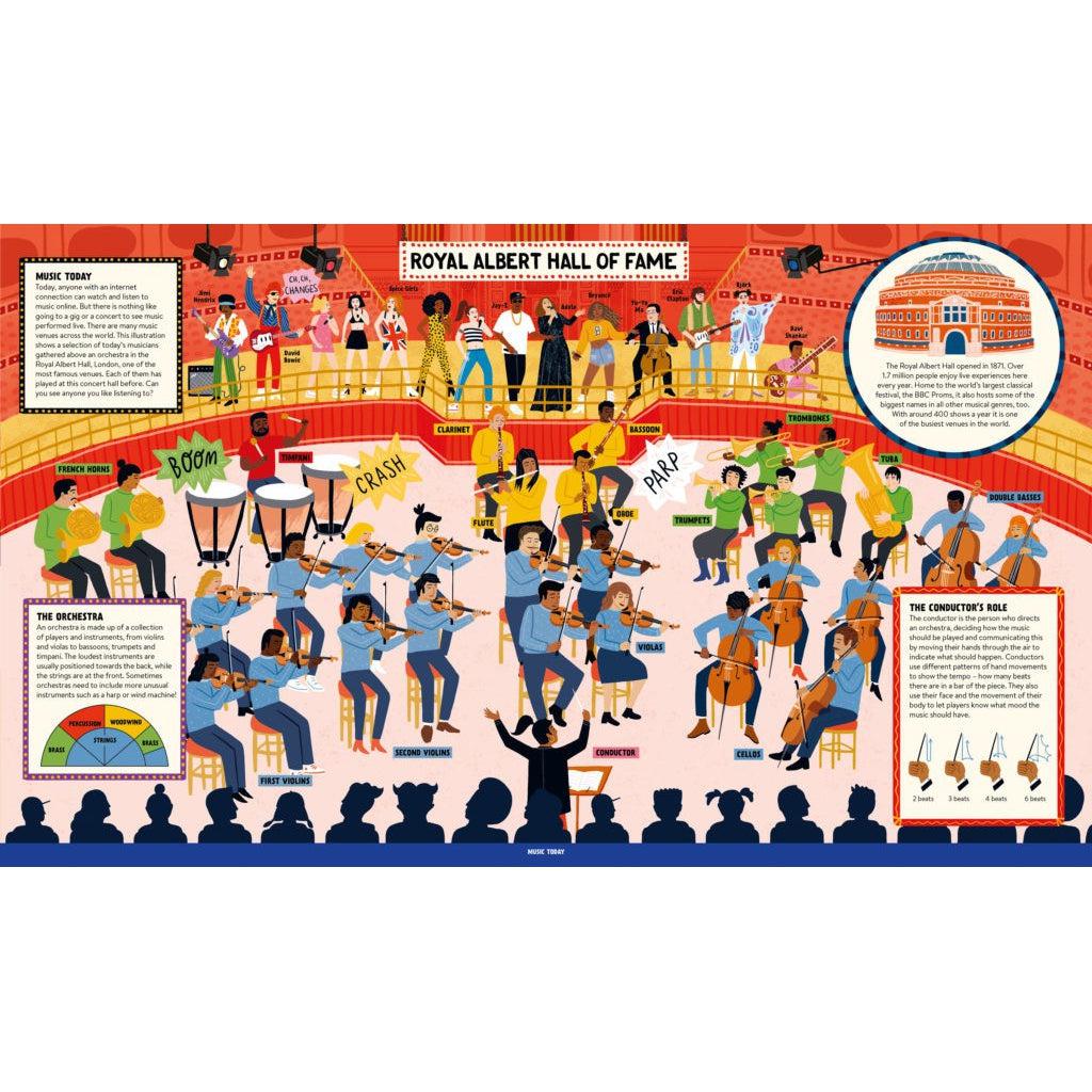 Music : A Fold-Out Graphic History - Nicholas O'Neill & Susan Hayes & Ruby Taylor