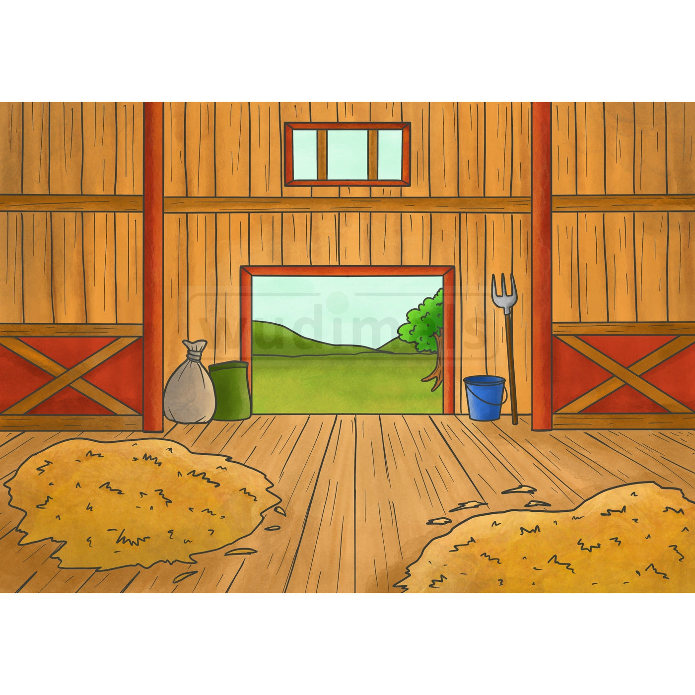 Wudimals® Barn Habitat Diorama (Digital File)